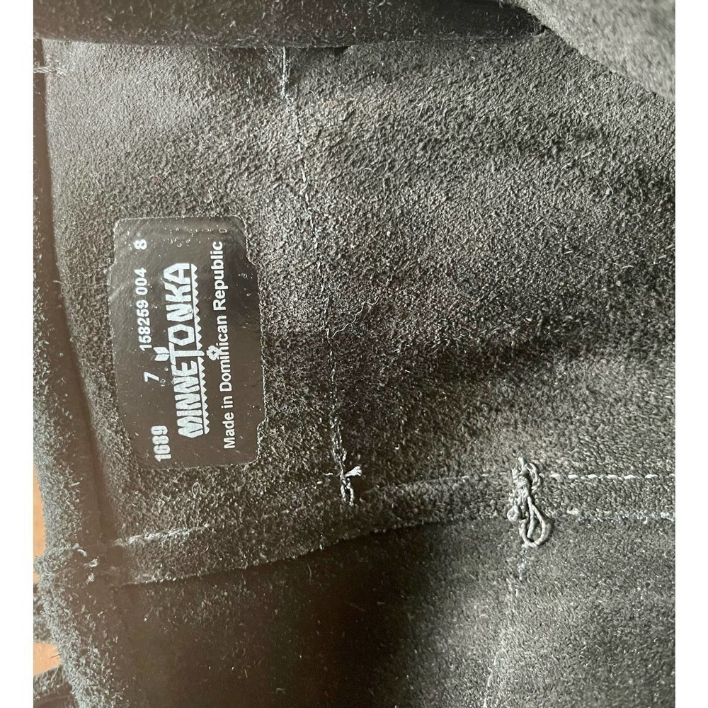 Minnetonka 2-Layer Fringe Boot Size 7 Women's Bla… - image 3